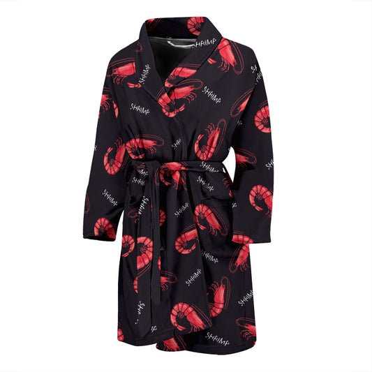 Shrimp Print Design LKS302 Men Bathrobe