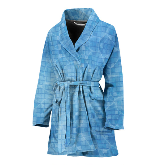 Swimming Pool Print Design LKS302 Women Bathrobe