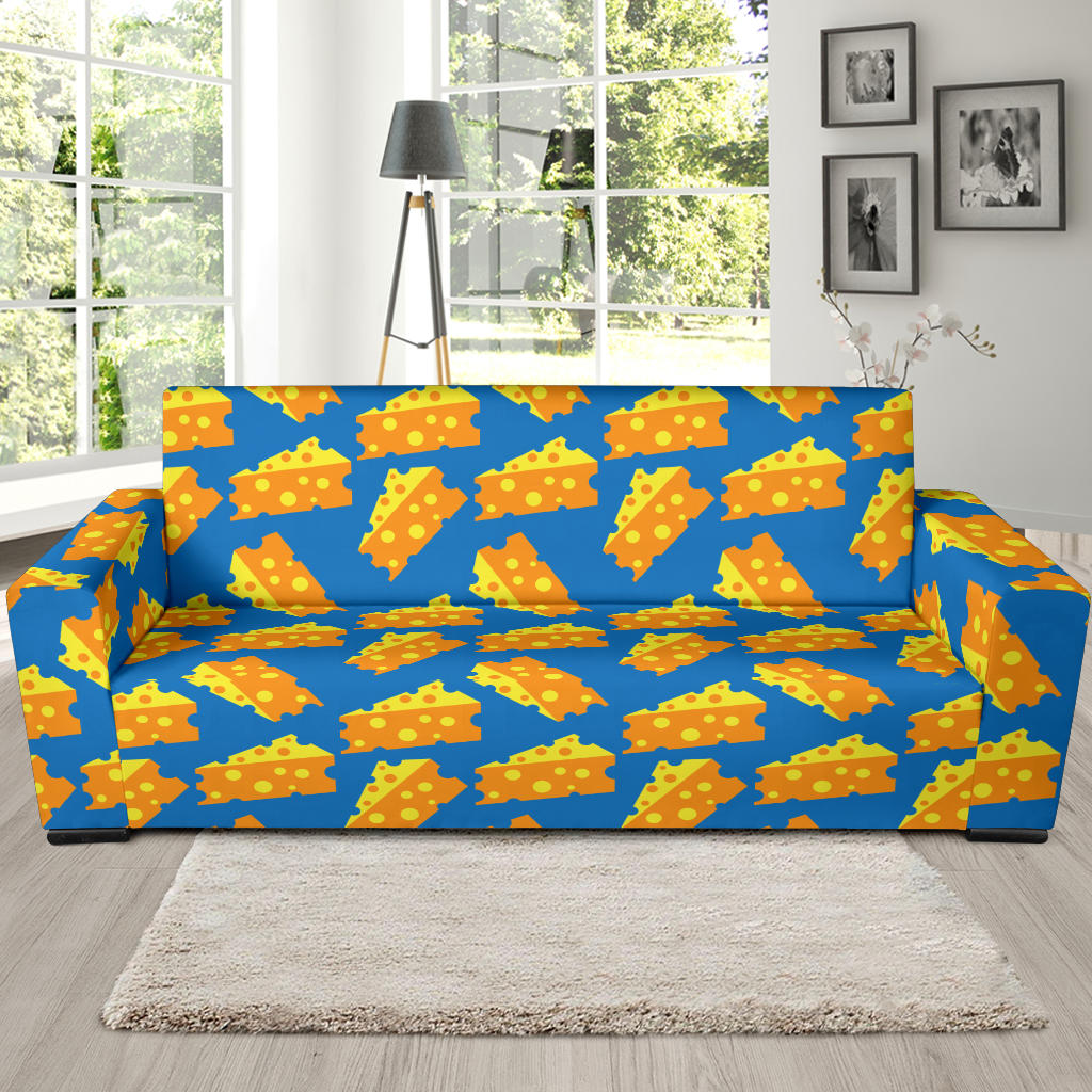 Cheese Pattern Print Design 05 Sofa Slipcover