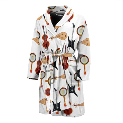 Banjo Print Design LKS403 Men Bathrobe
