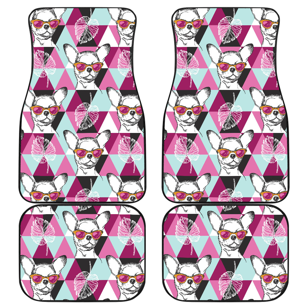 Chihuahua Cute Triangle Pattern Car Floor Mats Front Back