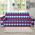 Patriotic Houndstooth Pattern Print Design A02 Sofa Slipcover