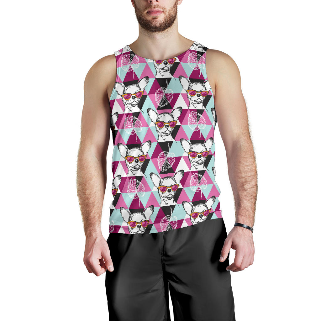 Chihuahua Cute Triangle Pattern Men Tank Top