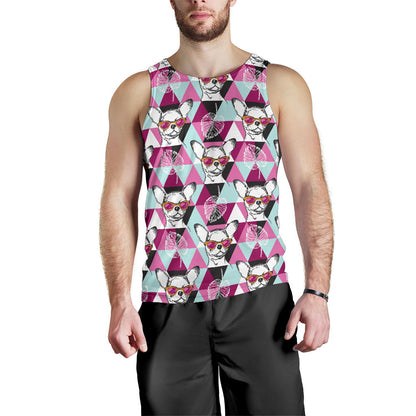 Chihuahua Cute Triangle Pattern Men Tank Top