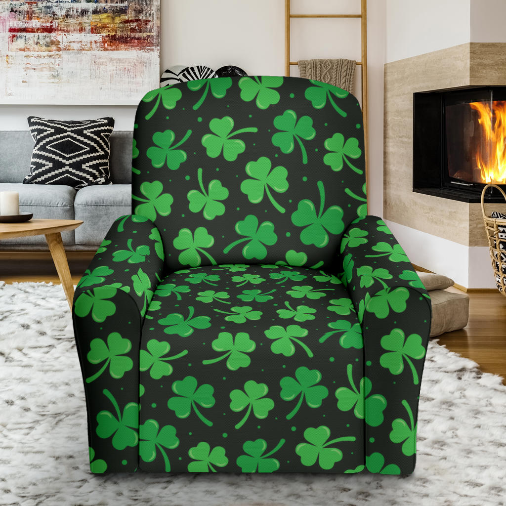 Clover Pattern Print Design 04 Recliner Slipcover with Pocket