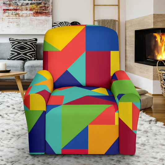 Mosaic Pattern Print Design 01 Recliner Slipcover with Pocket