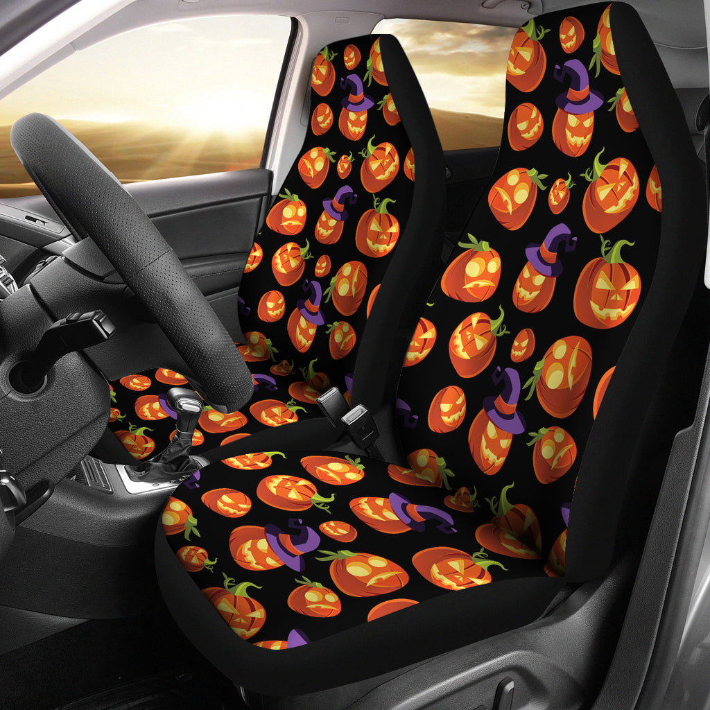 Witch Pumpkin Halloween Print LKS302 Car Seat Covers