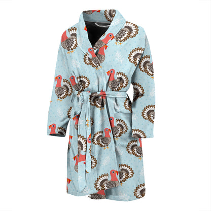 Turkey Print Design LKS403 Men Bathrobe
