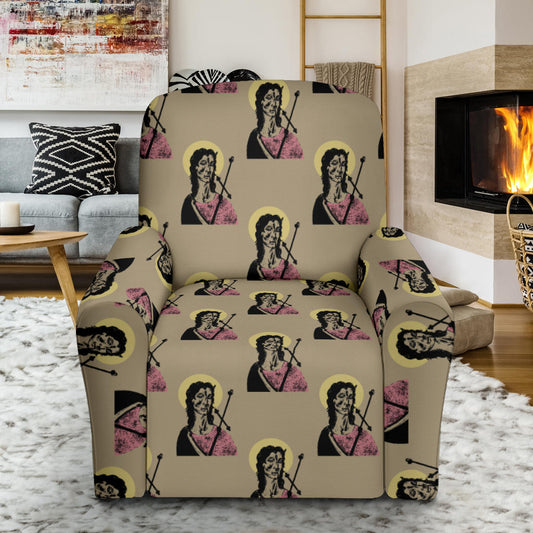 Christian Pattern Print Design 04 Recliner Slipcover with Pocket