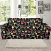 Cocktail Pattern Print Design 01 Sofa Slipcover