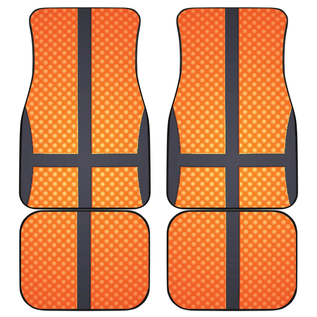 Basketball Texture Print Pattern Car Floor Mats Front Back