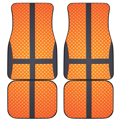 Basketball Texture Print Pattern Car Floor Mats Front Back