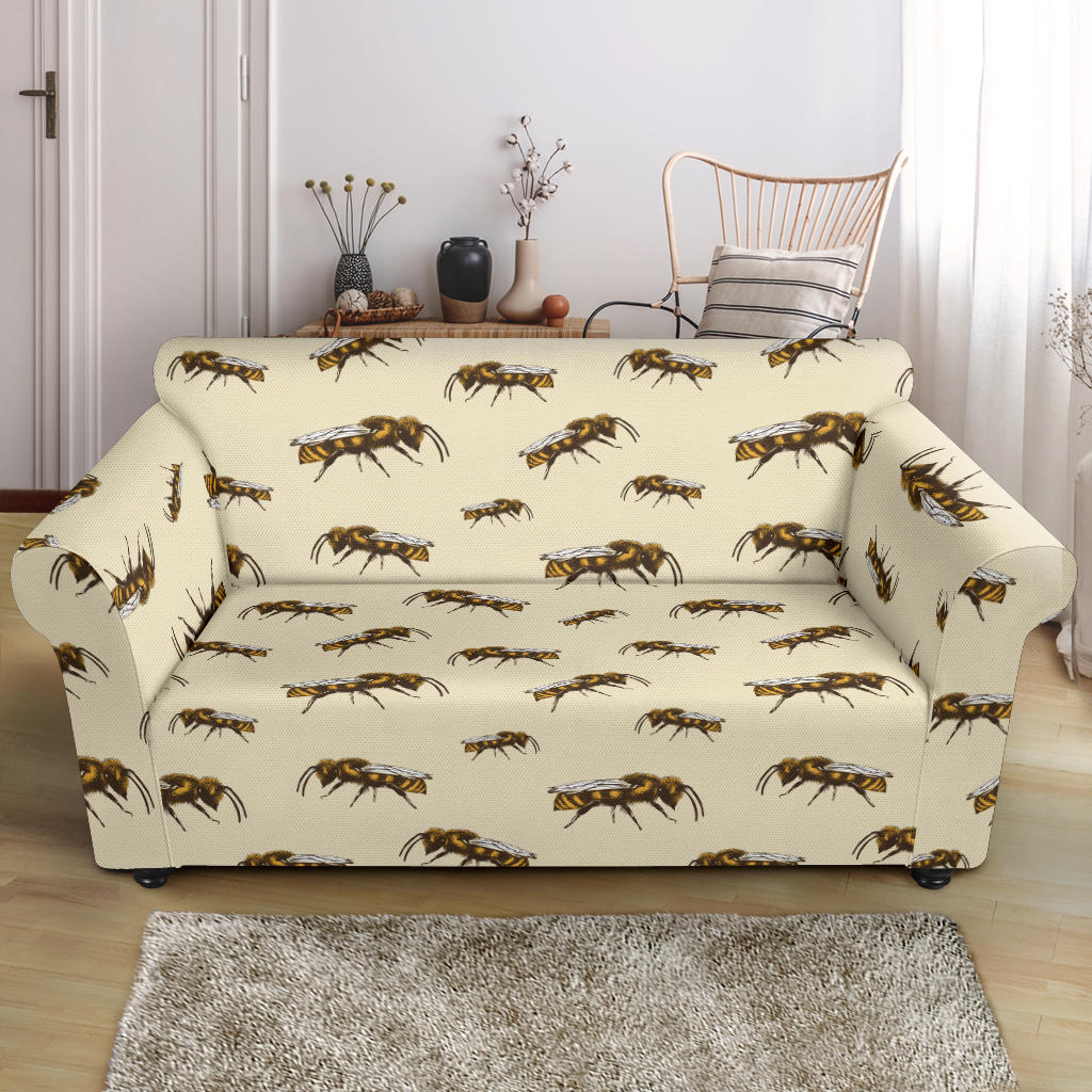 Bee Print Design LKS306 Loveseat Couch Slipcover