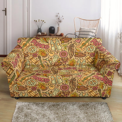 Hippie Print Design LKS305 Loveseat Couch Slipcover