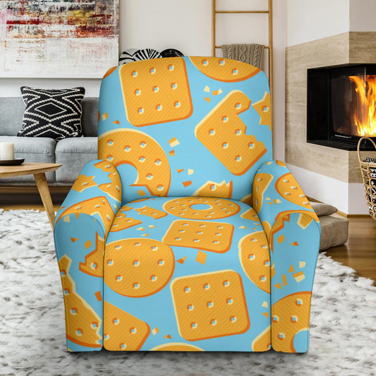 Cracker Pattern Print Design 02 Recliner Slipcover with Pocket