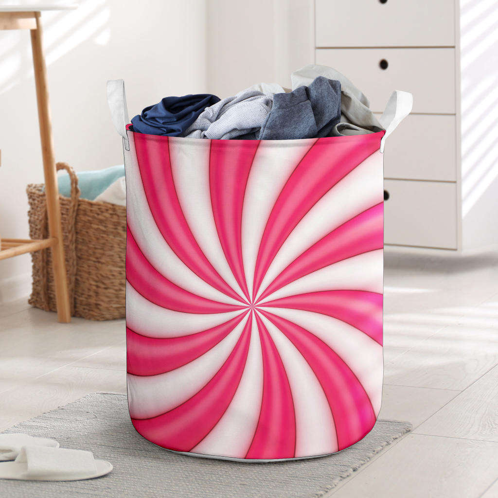 Vortex Twist Swirl Candy Print Laundry Basket