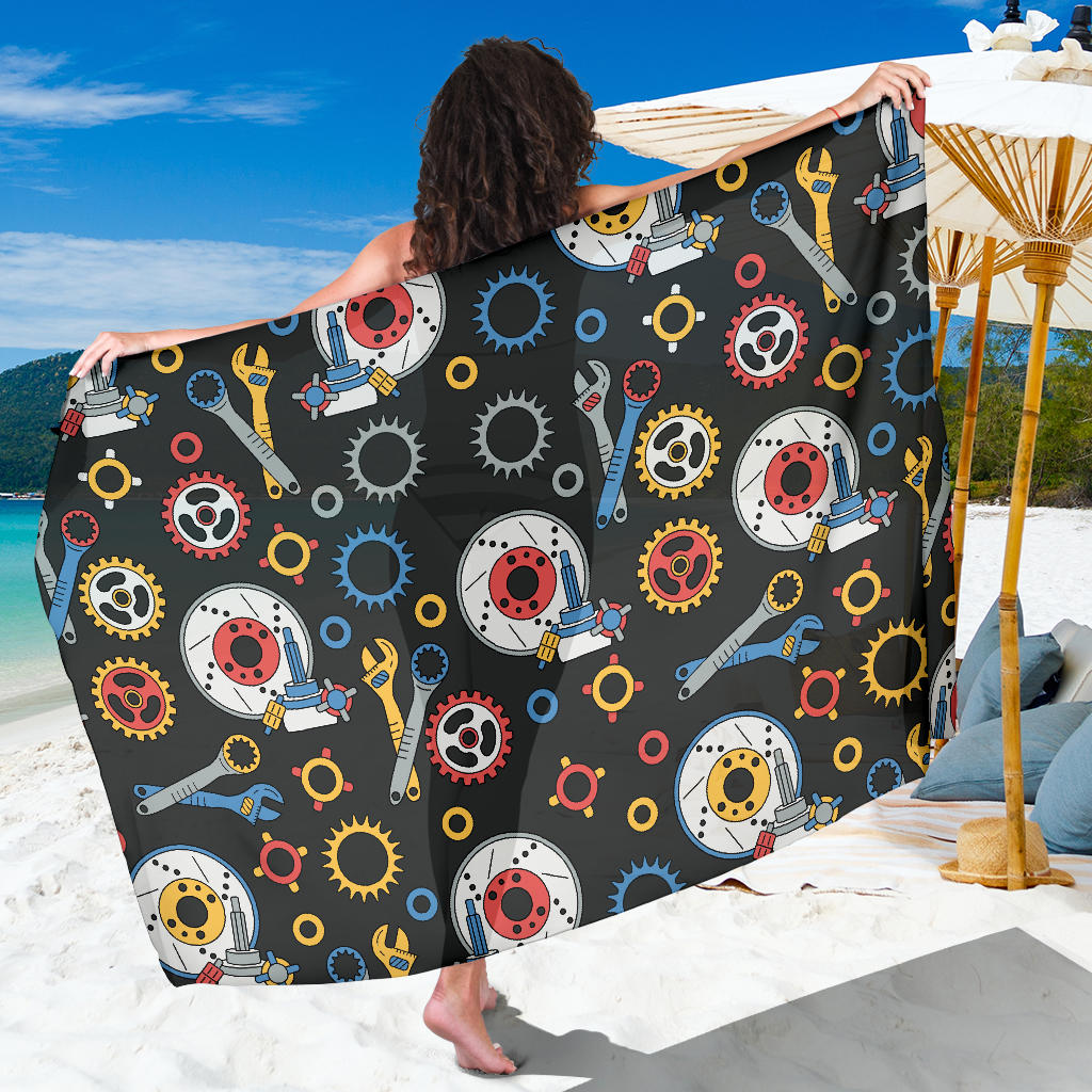 Mechanic Pattern Print Design 01 Sarong Pareo Wrap