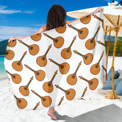 Mandolin Pattern Print Design 01 Sarong Pareo Wrap