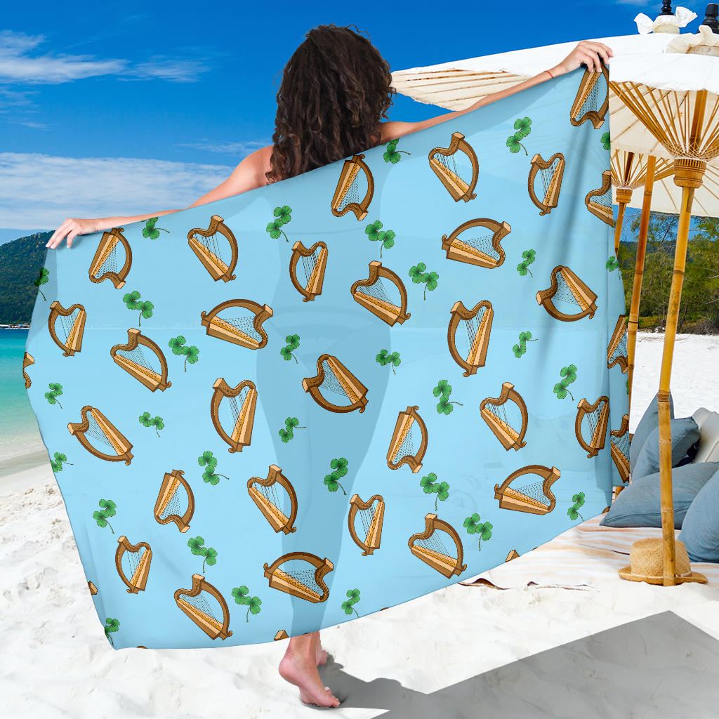 Harp Pattern Print Design 01 Sarong Pareo Wrap