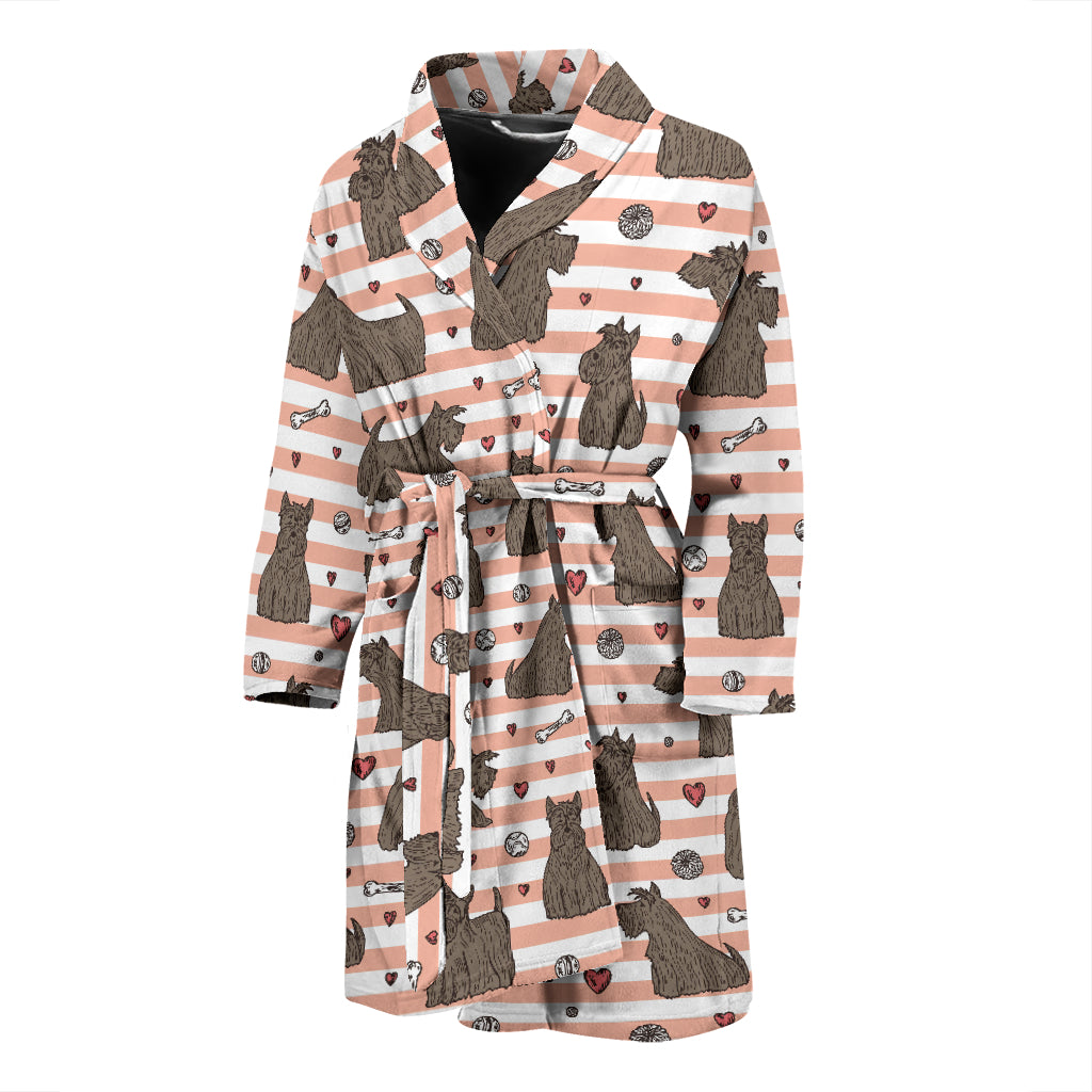 Scottish Terriers Print Design LKS3016 Men Bathrobe