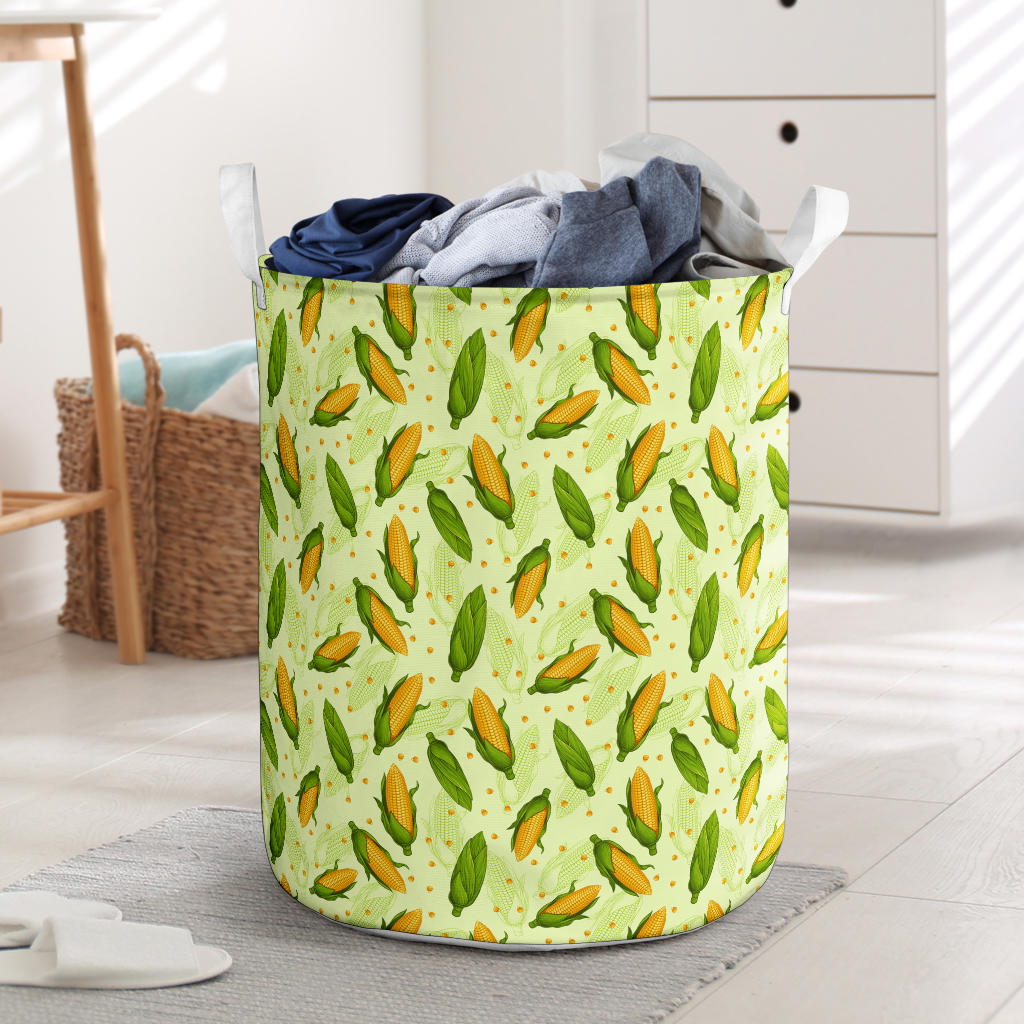 Agricultural Fresh Corn cob Print Pattern Laundry Basket