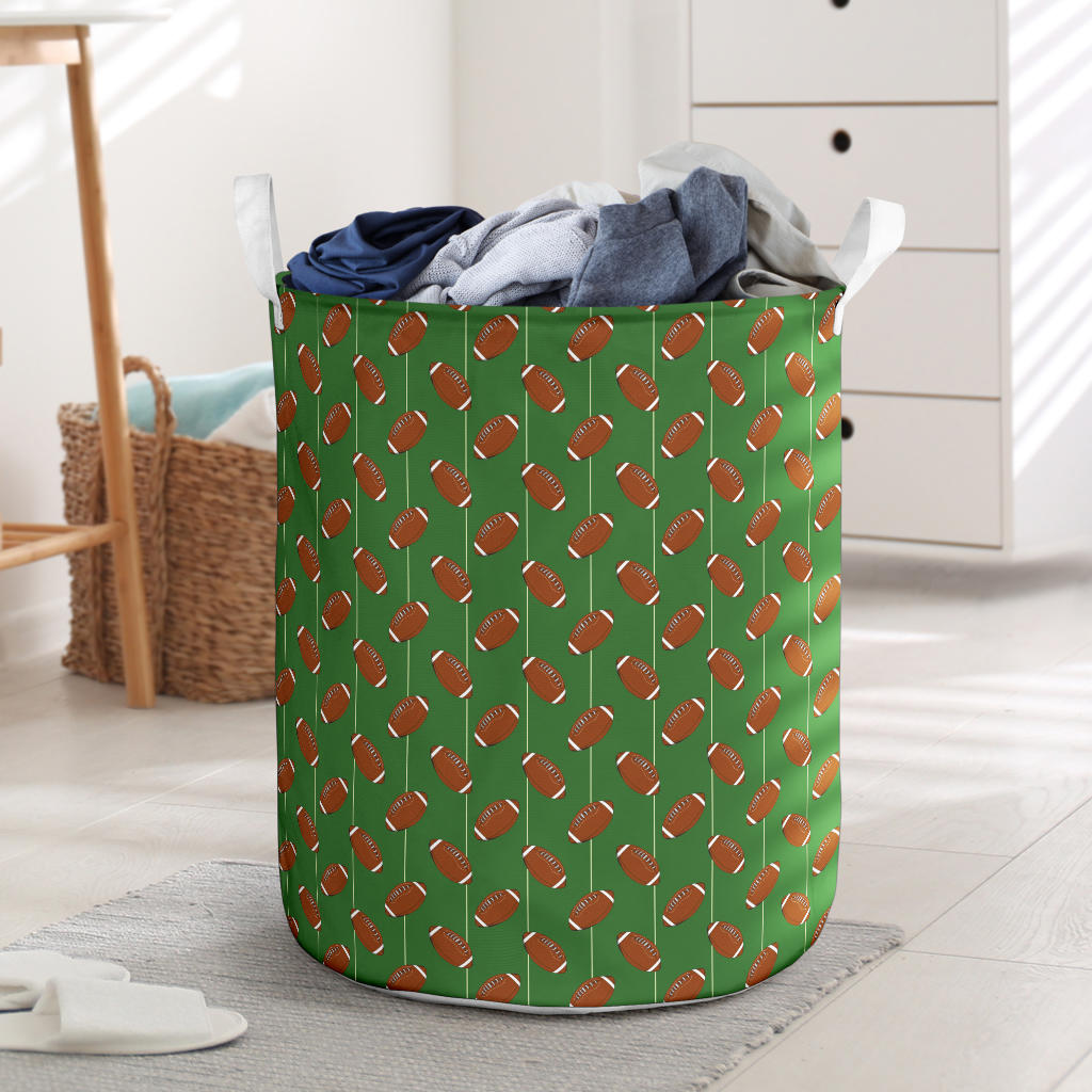 American Football on Field Themed Laundry Basket