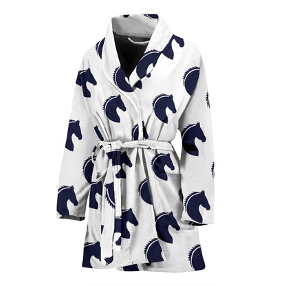 Horse Head Print Design LKS303 Women Bathrobe