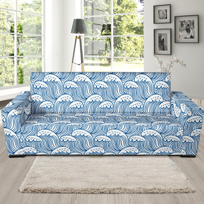 Wave Print Design LKS306 Sofa Slipcover