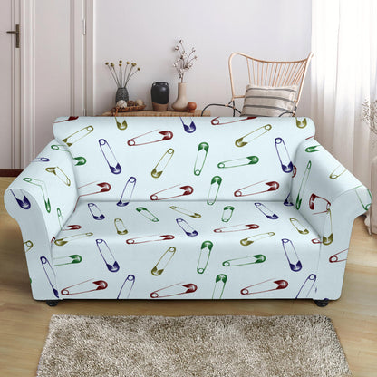 Safety Pin Print Design LKS303 Loveseat Couch Slipcover