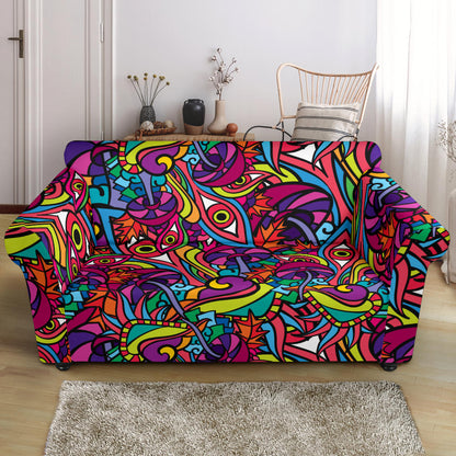 Trippy Print Design LKS302 Loveseat Couch Slipcover