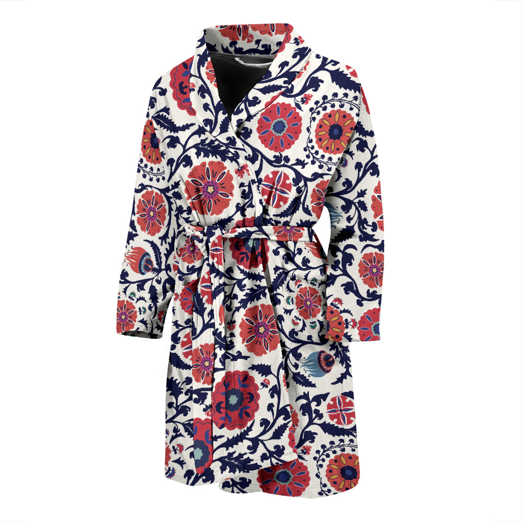 Suzani Print Design LKS304 Men Bathrobe