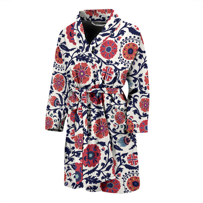 Suzani Print Design LKS304 Men Bathrobe