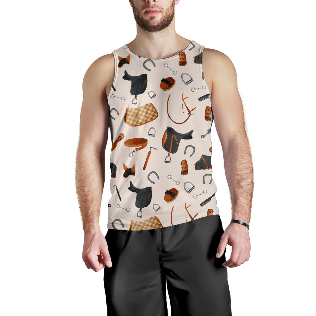 Equestrian Equipment Print Pattern Men Tank Top