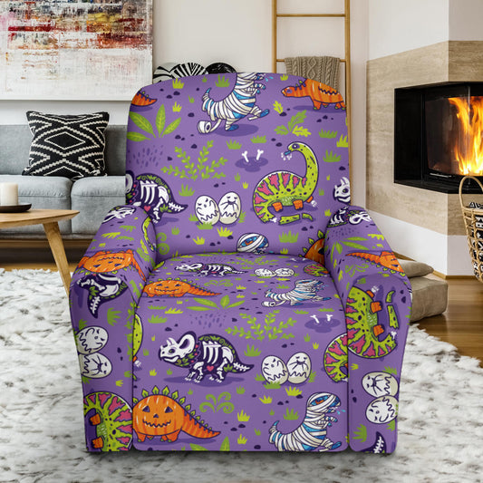 Zombie Dinosaur Print Design LKS302 Recliner Slipcover with Pocket
