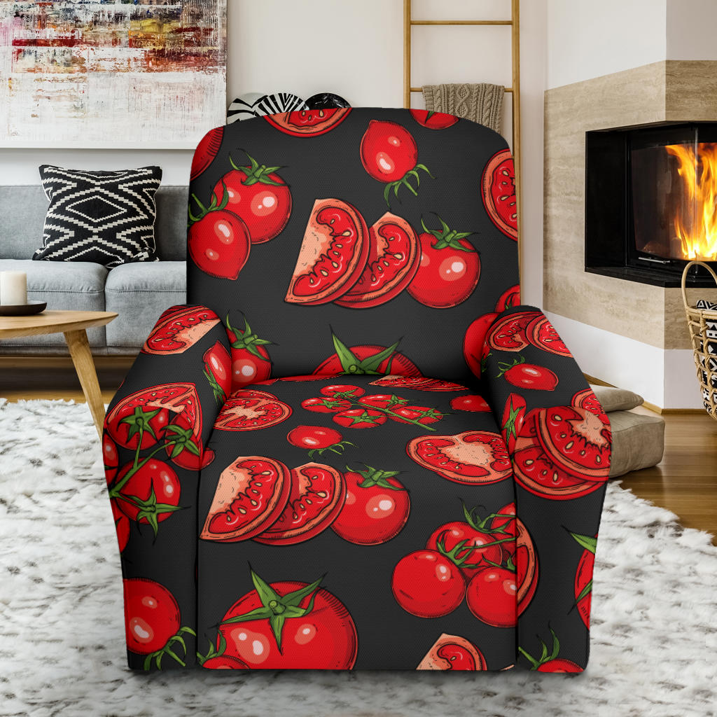 Tomato Print Design LKS303 Recliner Slipcover with Pocket