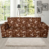 Coffee Pattern Print Design 03 Sofa Slipcover