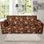 Coffee Pattern Print Design 03 Sofa Slipcover