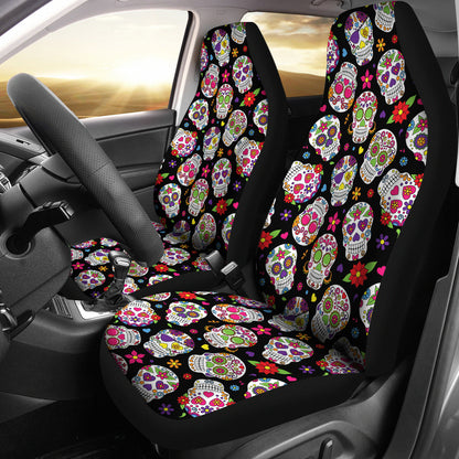 Sugar Skull Print Design LKS302 Car Seat Covers