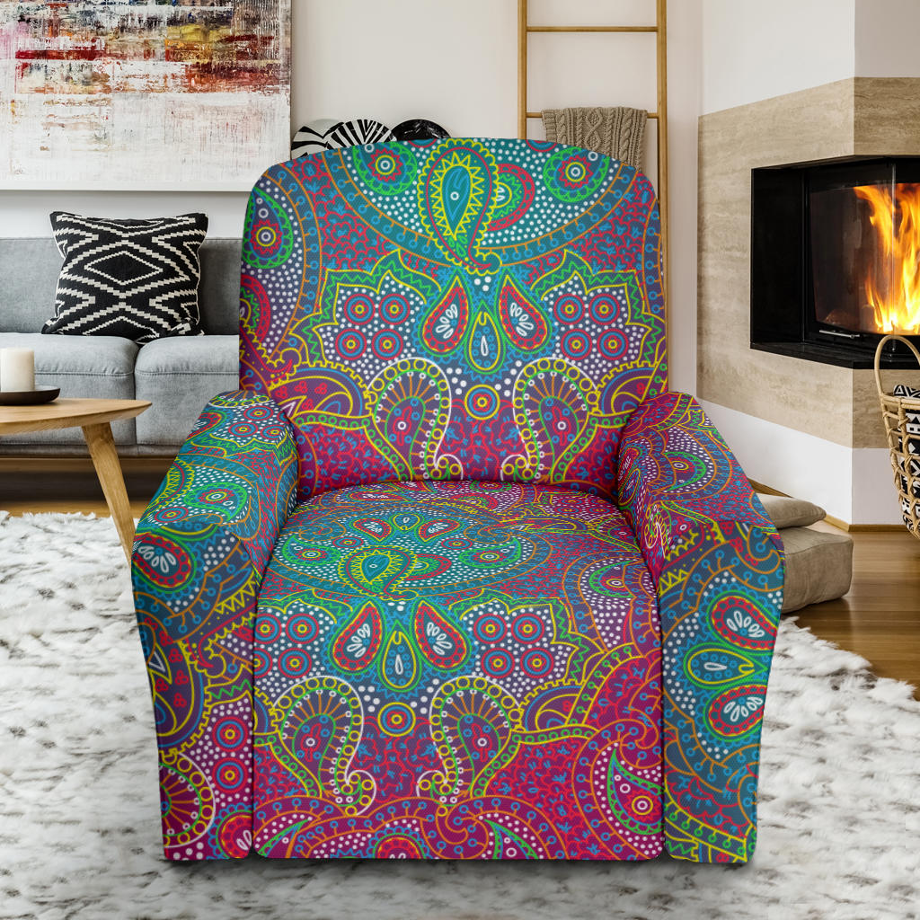 Boho Pattern Print Design 02 Recliner Slipcover with Pocket