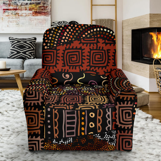 African Pattern Print Design 07 Single Sofa Slipcover