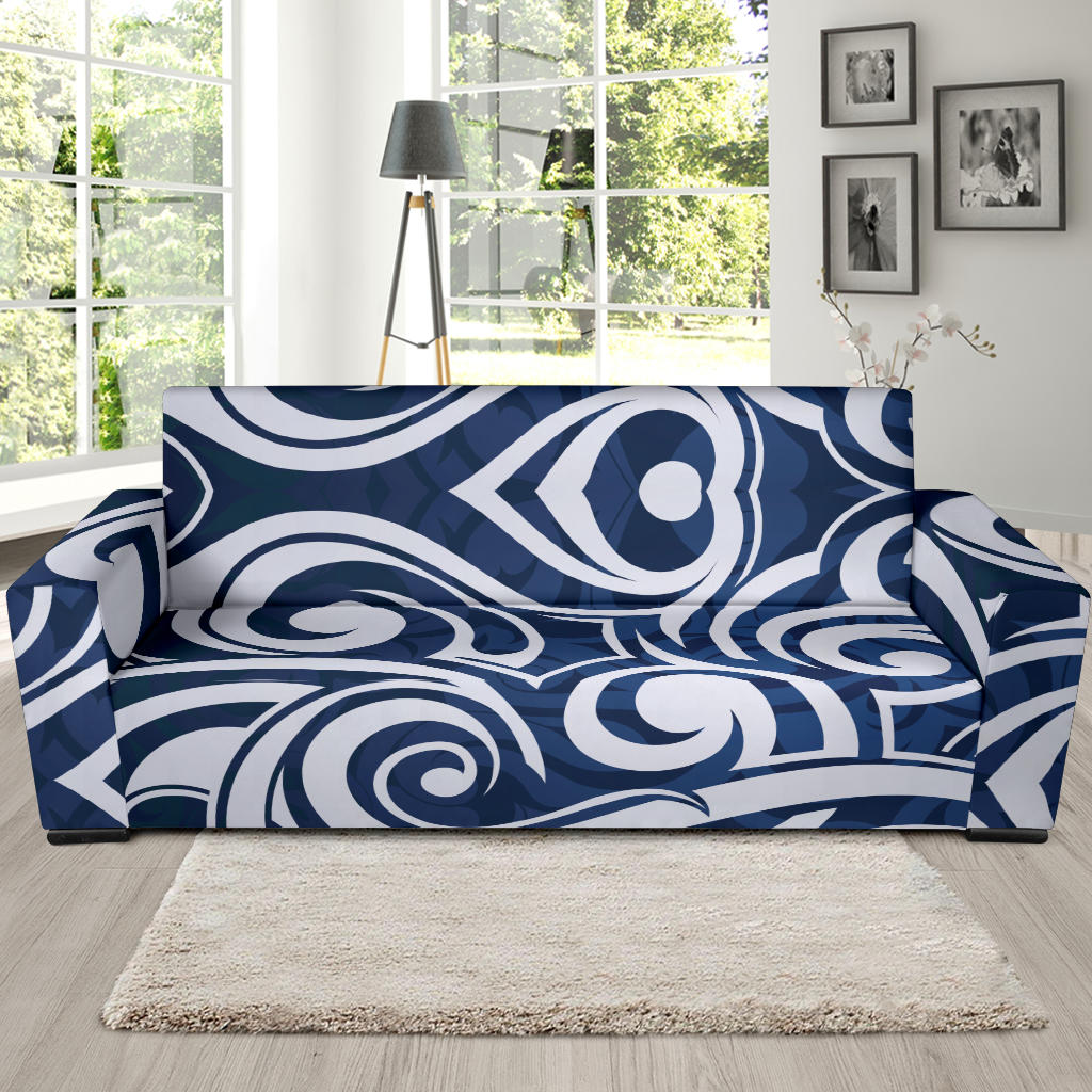 Maori Pattern Print Design 01 Sofa Slipcover