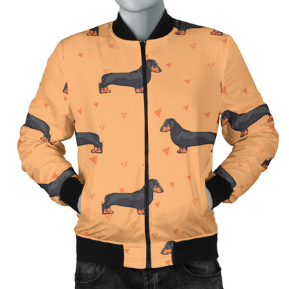 Dachshund Draw Print Pattern Men Bomber Jacket
