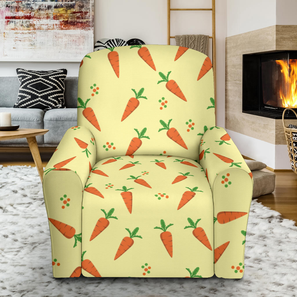 Carrot Pattern Print Design 04 Recliner Slipcover with Pocket