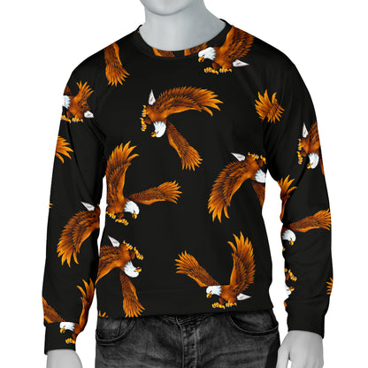 Eagles Print Pattern Men Long Sleeve Sweatshirt
