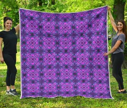 kaleidoscope Pattern Print Design Quilt Bedspread