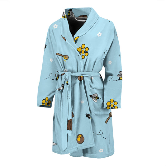 Honey Bee Print Design LKS307 Men Bathrobe