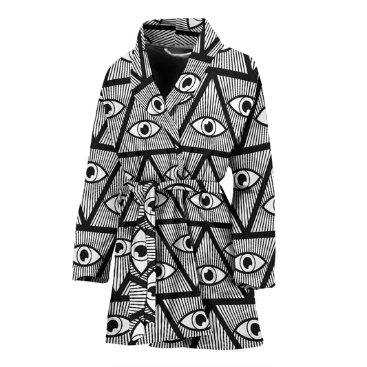 Third Eye Pattern Print Design LKS304 Women Bathrobe
