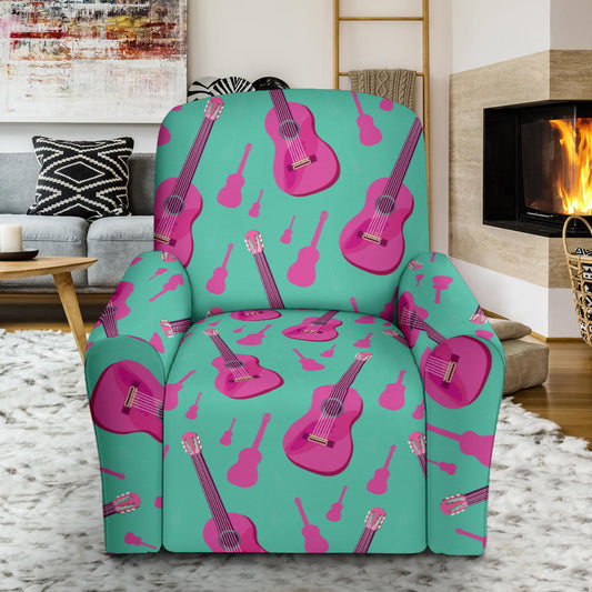 Acoustic Guitar Print Design LKS405 Recliner Slipcover with Pocket