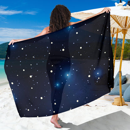 Night sky Pattern Print Design A02 Sarong Pareo Wrap