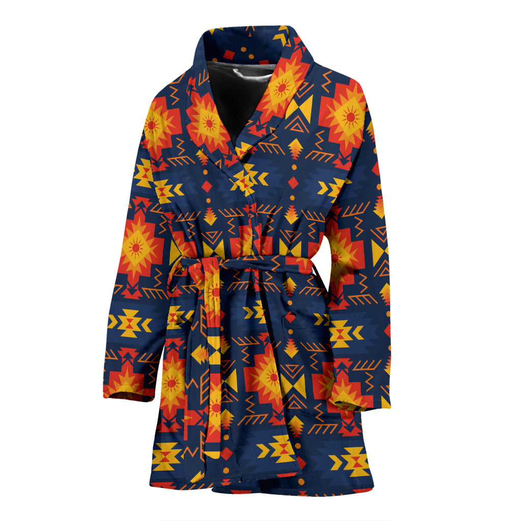 Southwest Pattern Print Design LKS307 Women Bathrobe